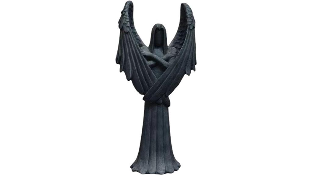 black gothic angel sculpture