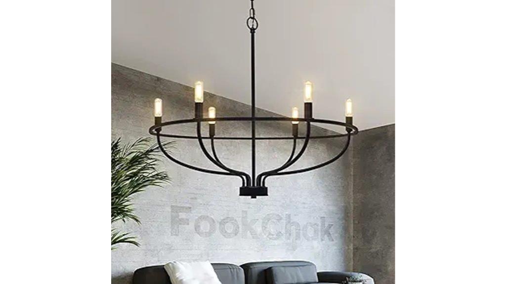 black metal candle chandelier