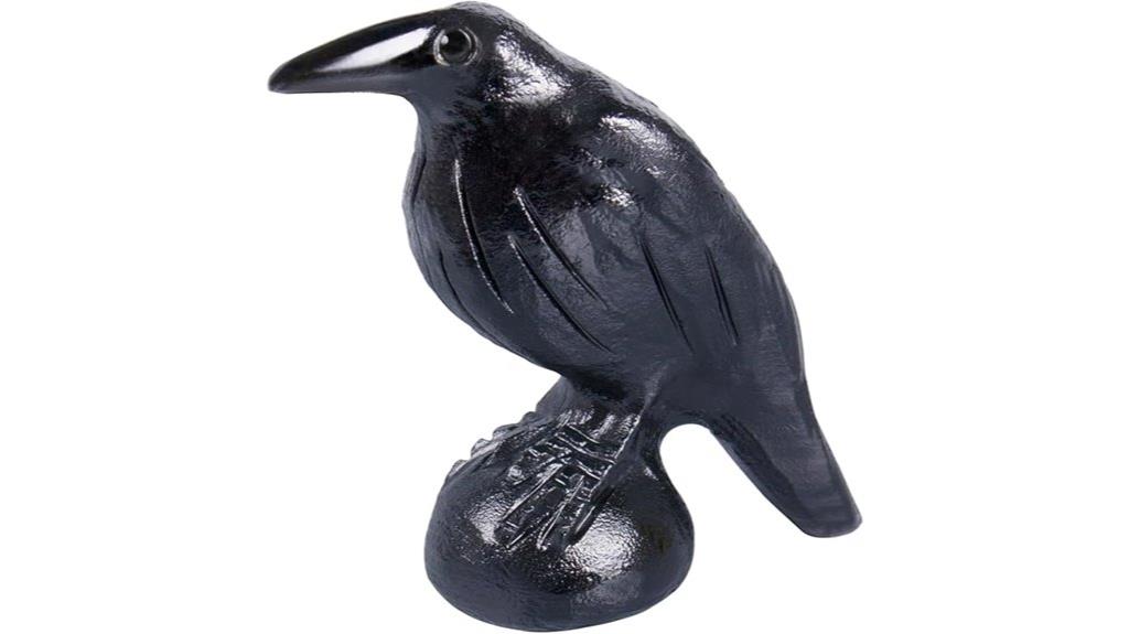 black obsidian raven statues