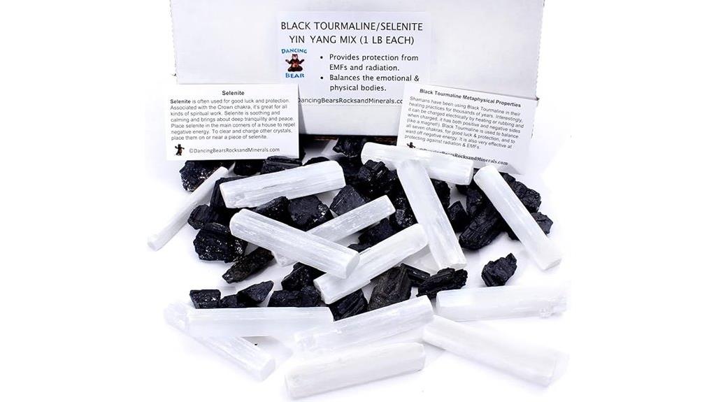 black tourmaline and selenite bundle