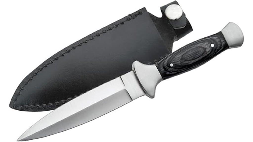 black wooden handle dagger