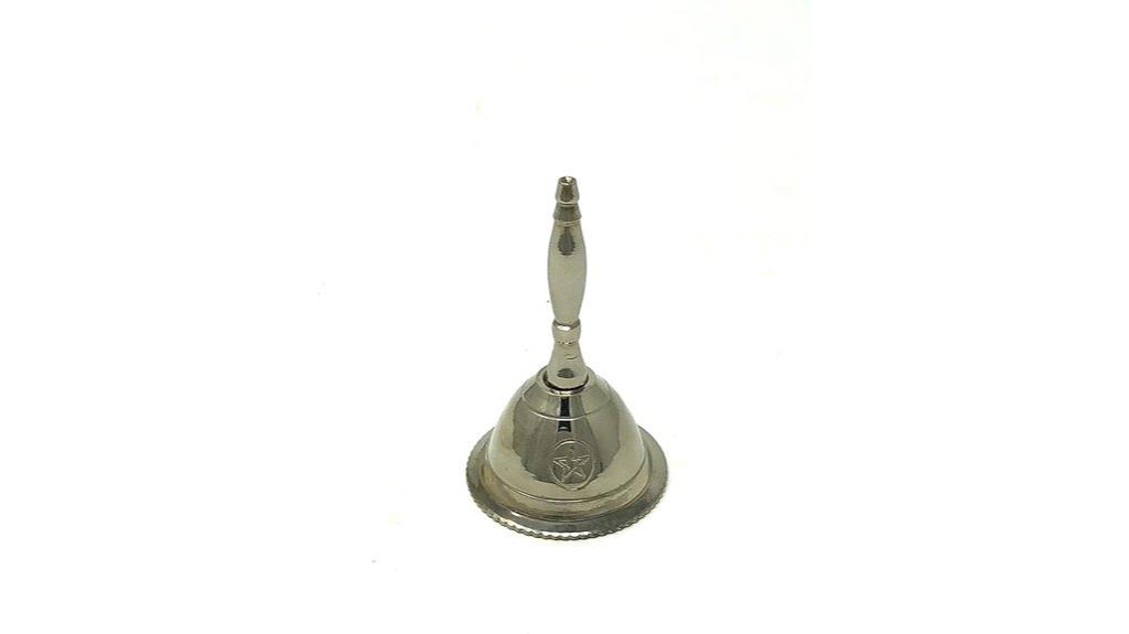 brass altar bell with pentacle