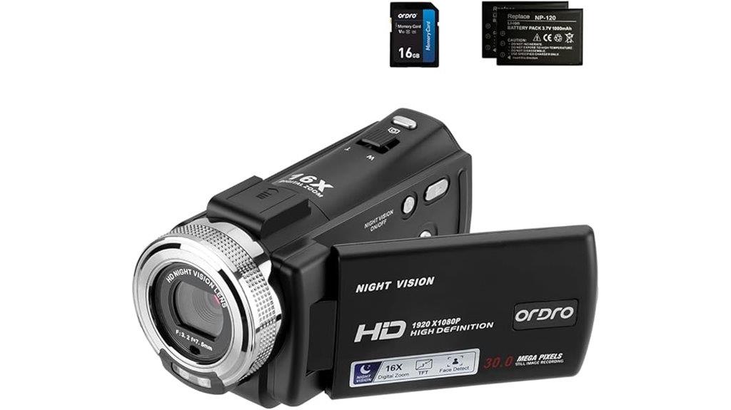 camcorder with accessories included