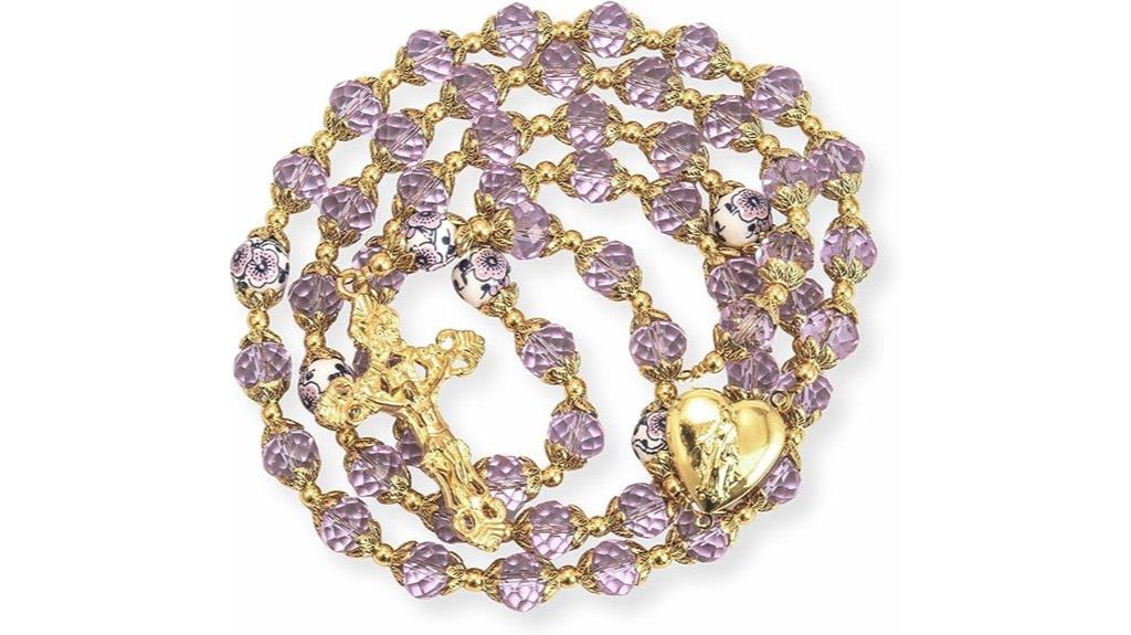 catholic rosary necklace with cross