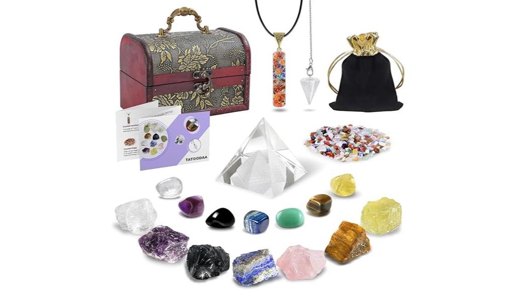 chakra crystal healing set