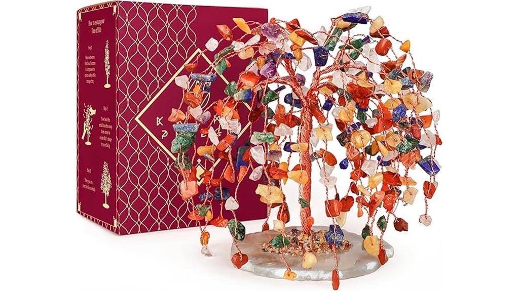 chakra crystal tree decor