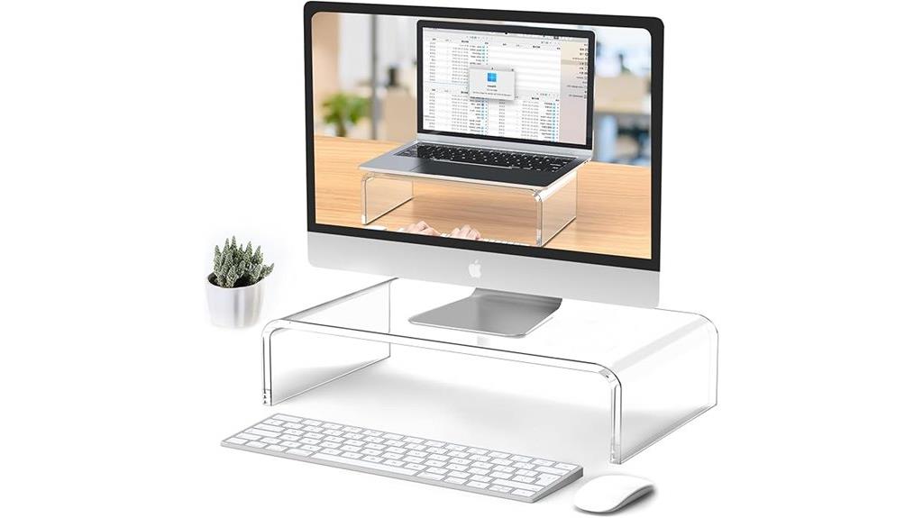 clear acrylic desk riser