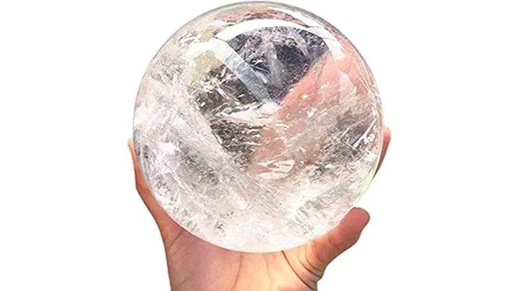 clear quartz crystal ball