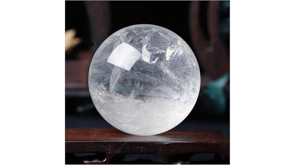 clear quartz crystal ball