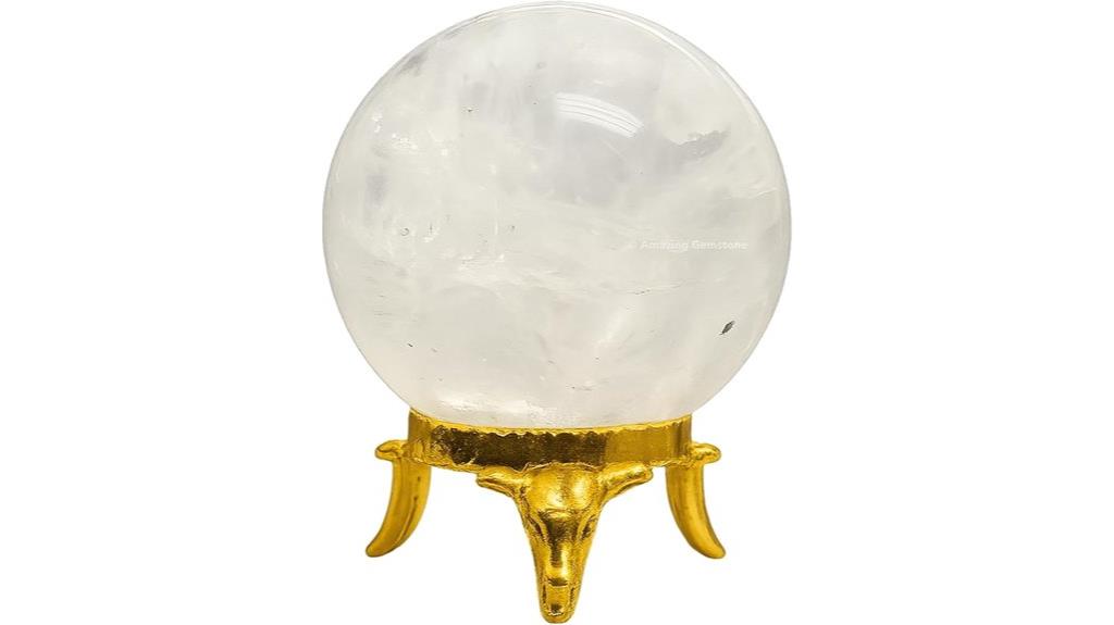clear quartz crystal ball