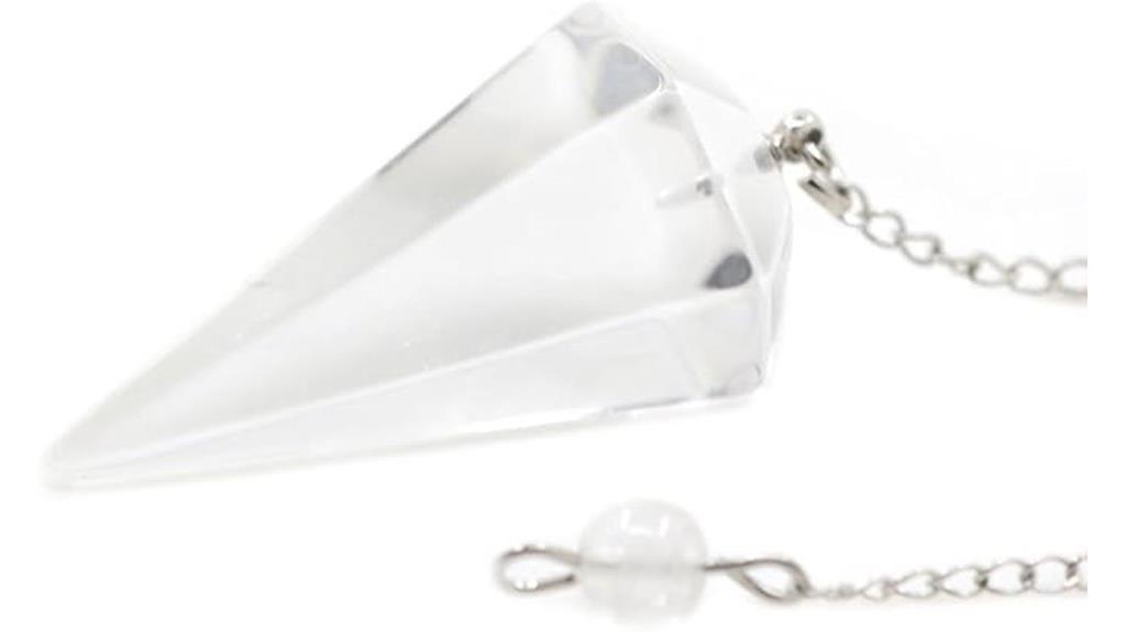 clear quartz hex pendant
