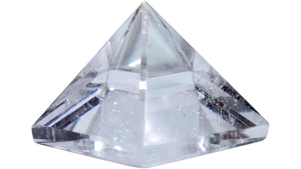 clear quartz pyramid for healing