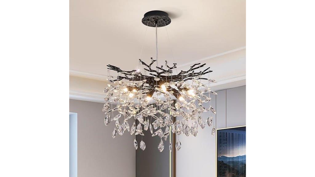 contemporary crystal branch chandelier