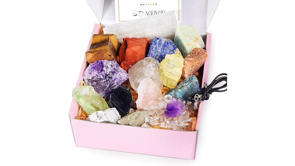 crystal healing stone set