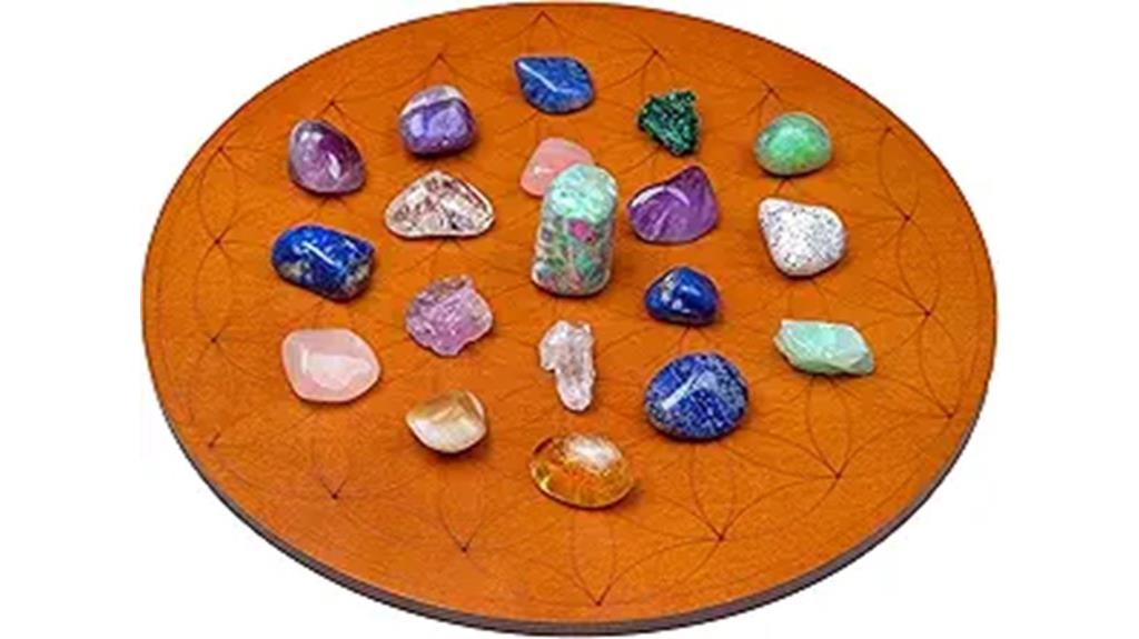 crystal stone grid board