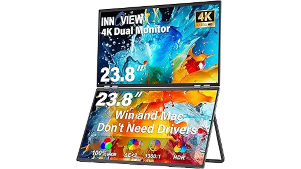 dual 4k foldable monitors