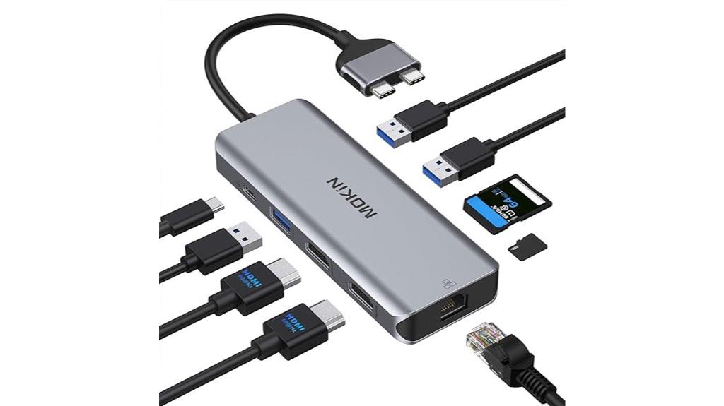 dual hdmi usb c dock