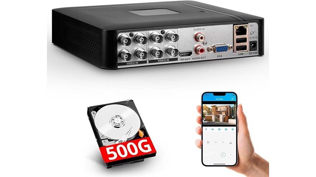 eight channel dvr with hdd