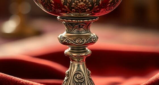 elegant antique silver chalices
