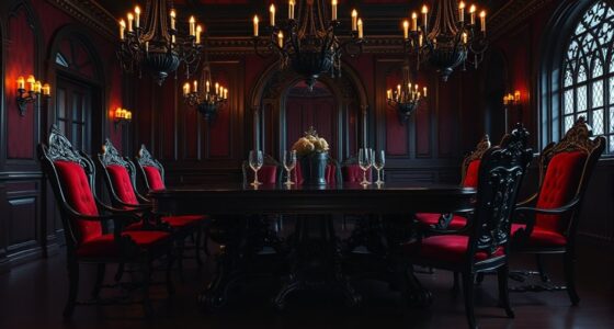 elegant dark gothic tables
