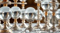 elegant durable crystal ball stands
