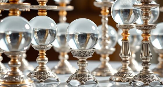 elegant durable crystal ball stands
