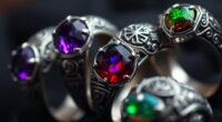 elegant gemstone occult rings