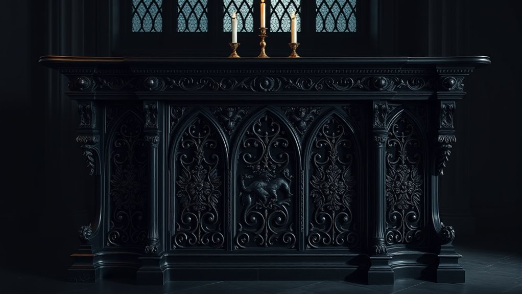 elegant gothic altar tables