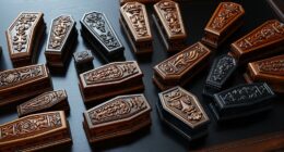 elegant hand carved coffin replicas