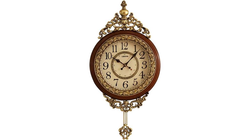 elegant hand painted wall clock