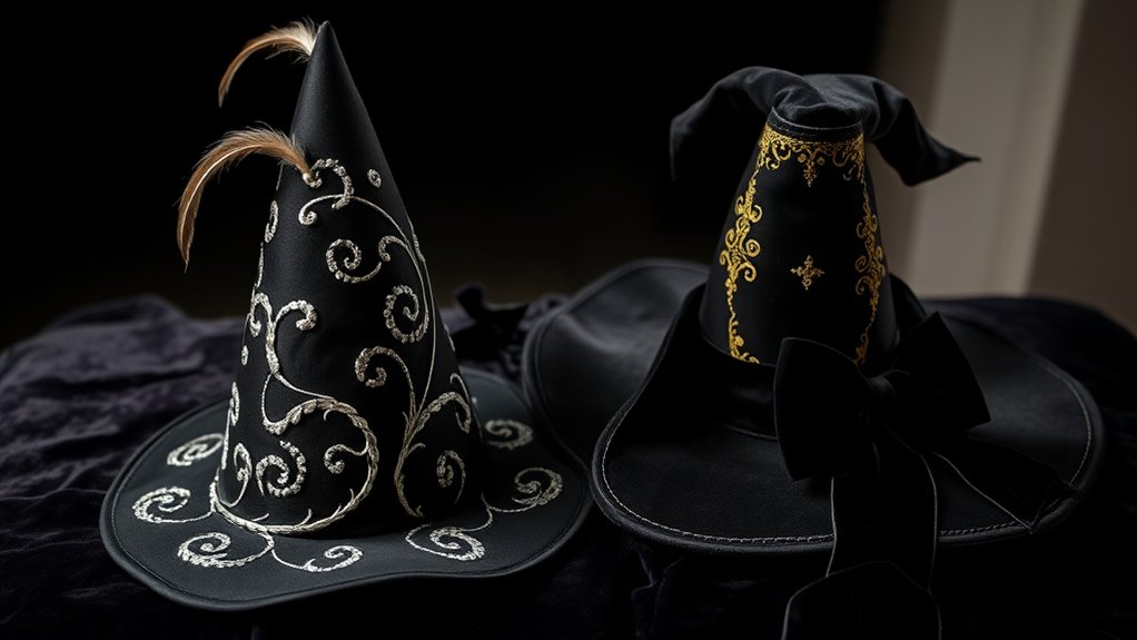 elegant stylish witch hats