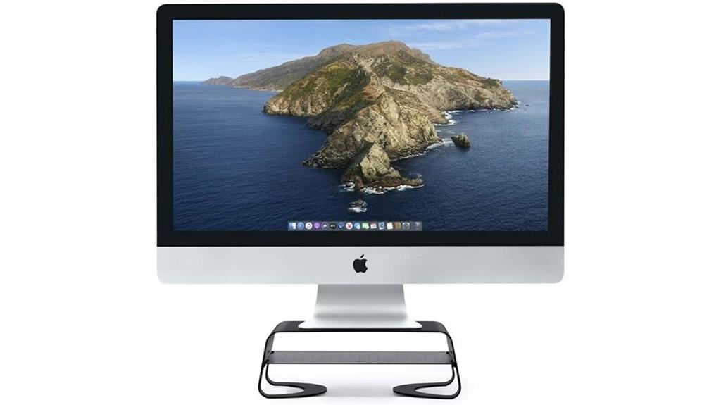 elevated monitor with shelf