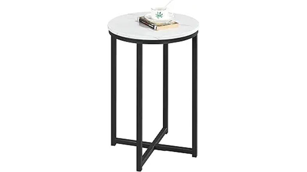 faux marble end table
