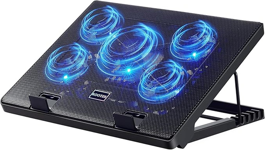 five fan cooling stand