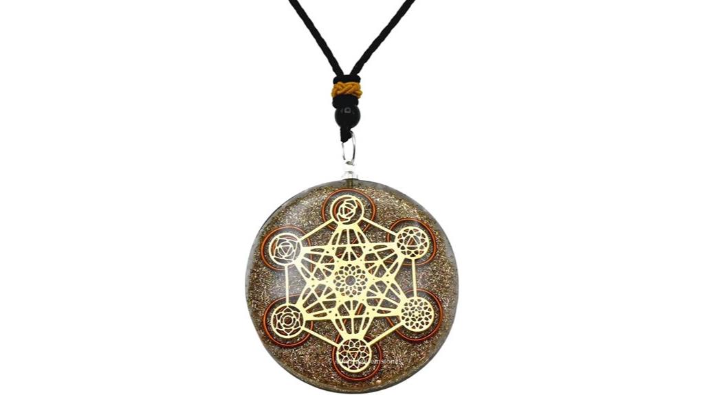 gemstone orgone pendant with copper