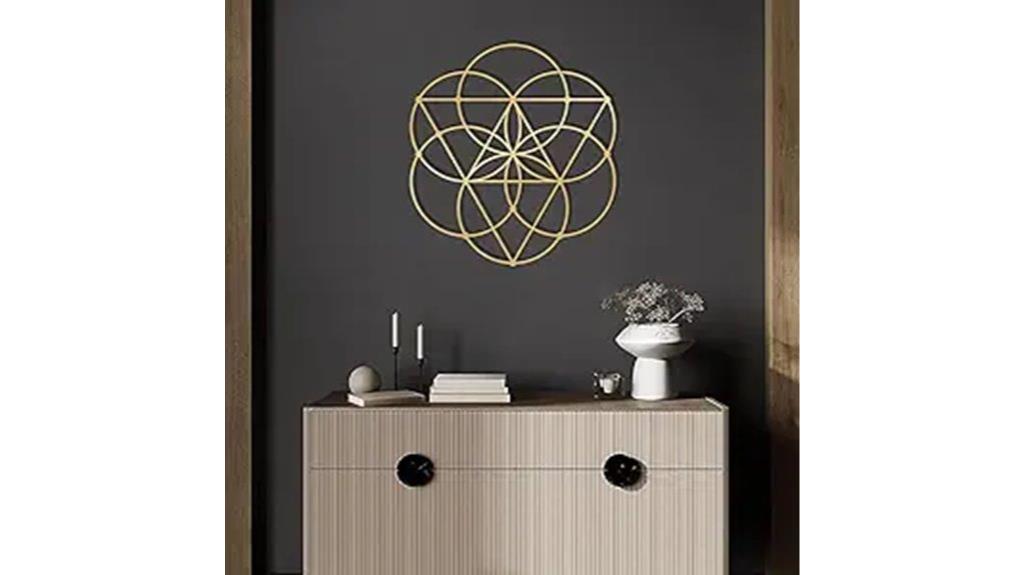gold geometric wall art