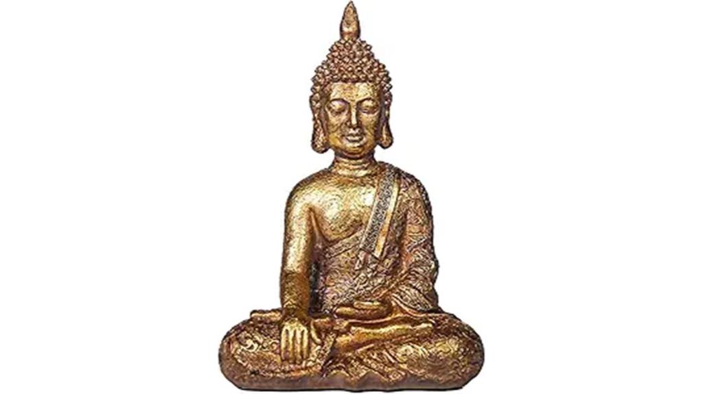golden resin buddha statue