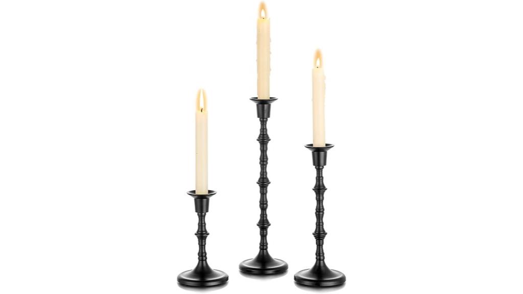 gothic candle holder set