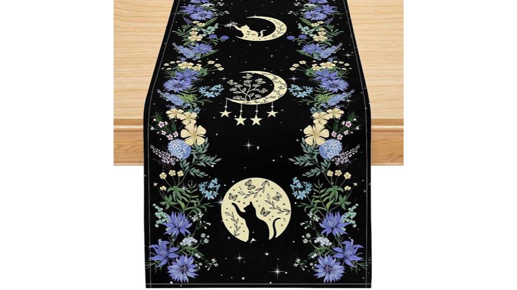 gothic cat moon decor