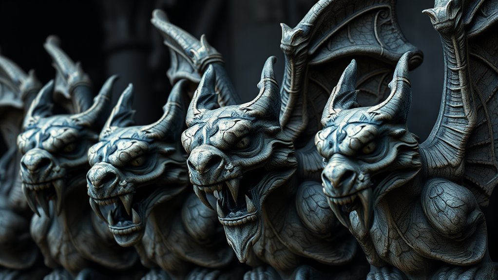 gothic hand carved gargoyle decor