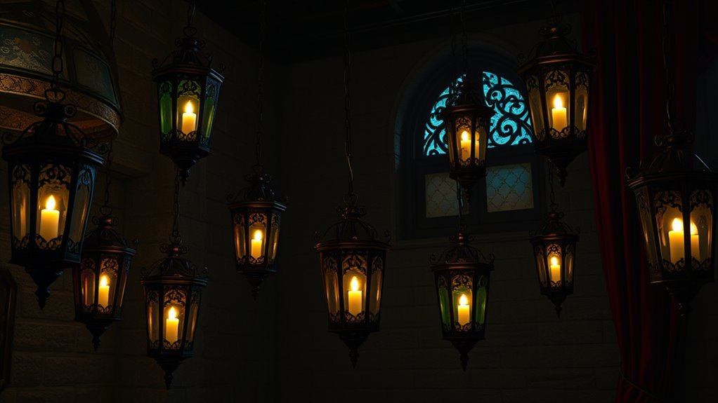 gothic lamps dark elegant decor