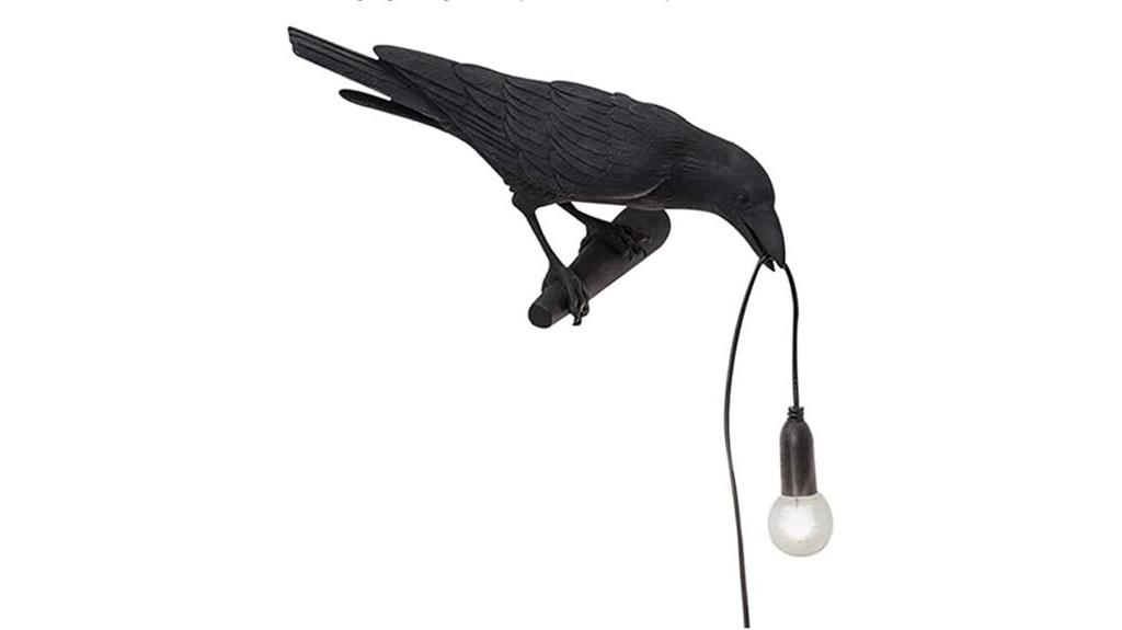 gothic raven wall sconce