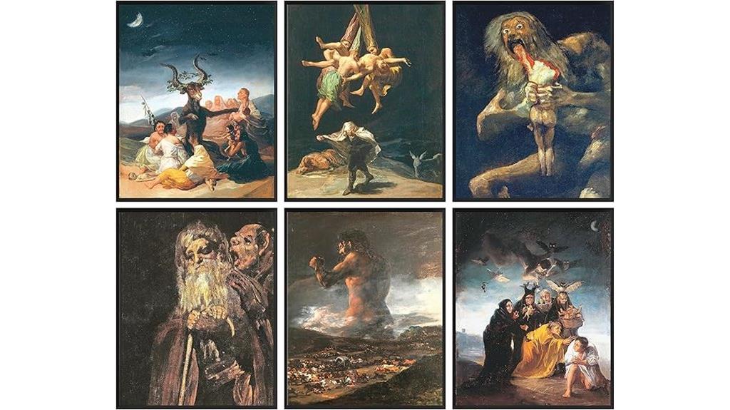 goya saturn witches wall art
