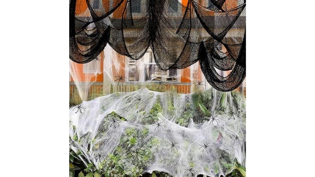 halloween gauze spider webs