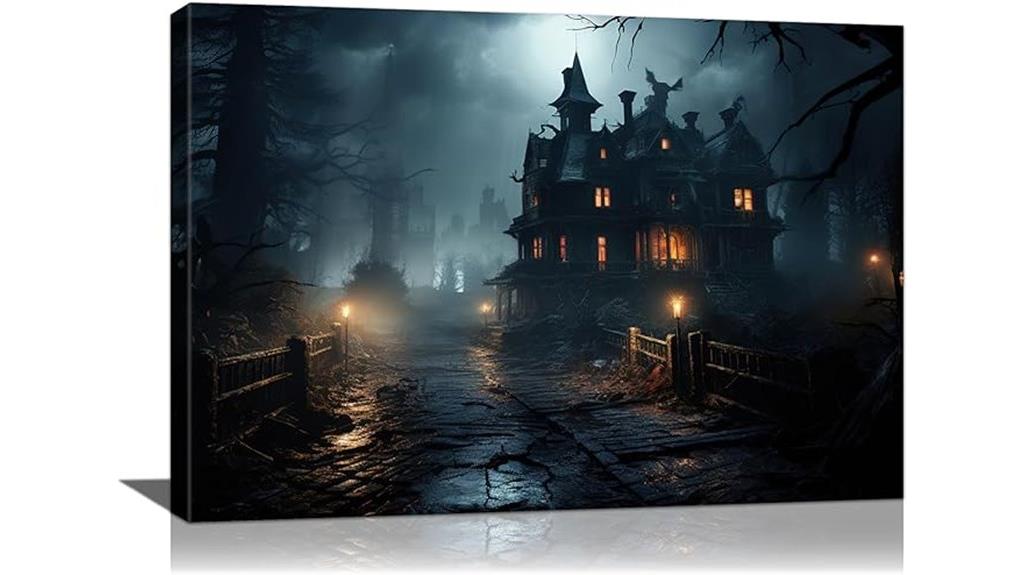 halloween ghost castles canvas