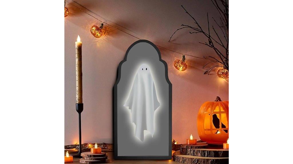halloween ghost mirror decor