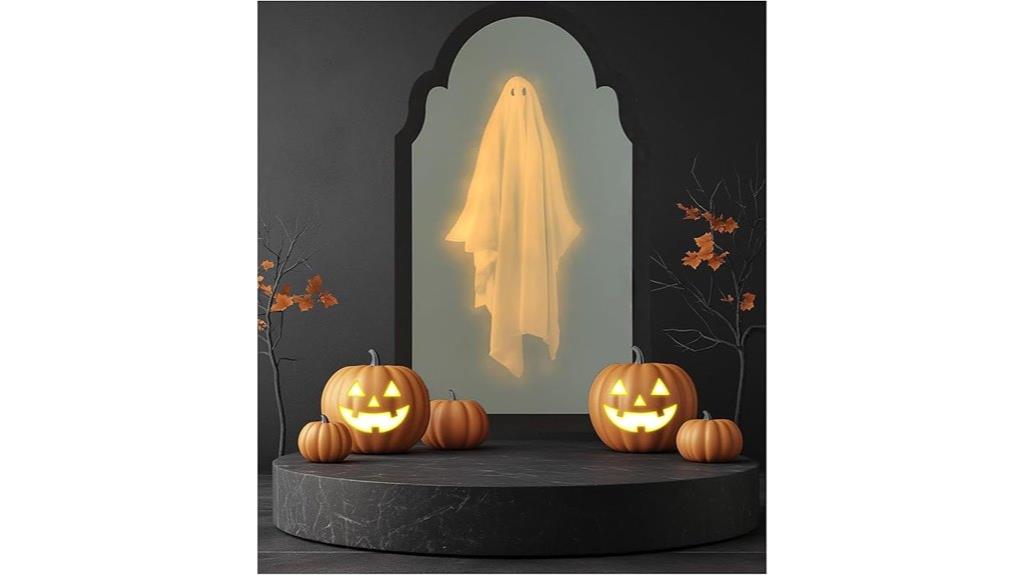 halloween ghost mirror decor