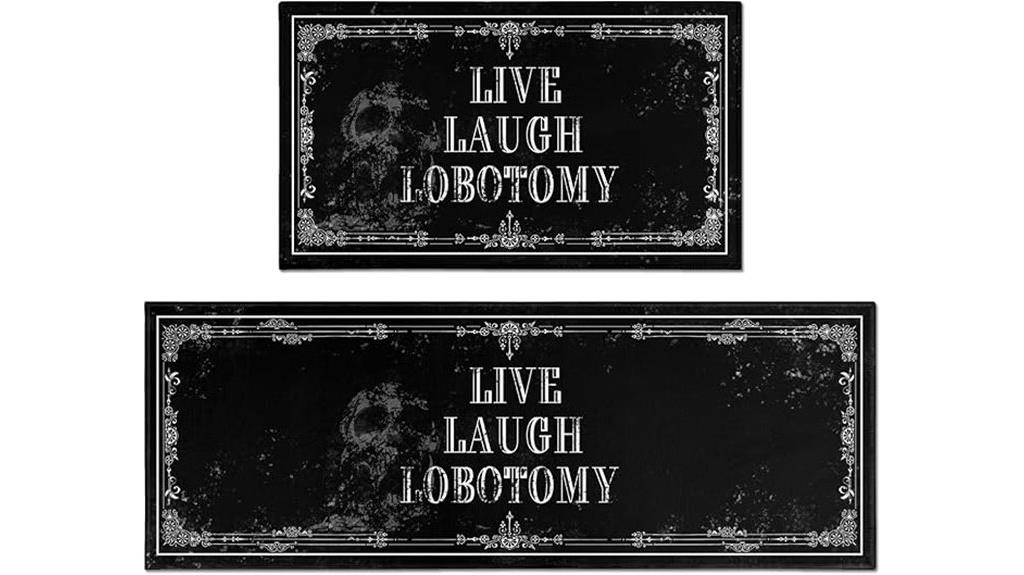 halloween goth kitchen rugs
