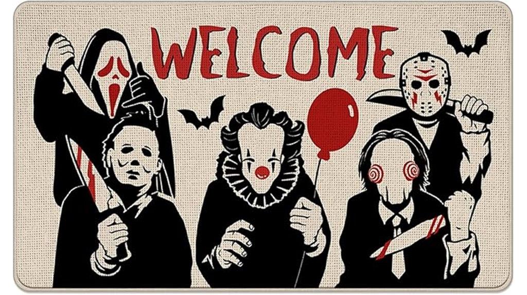 halloween horror door mat