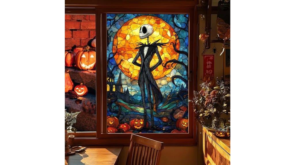halloween skeleton window film